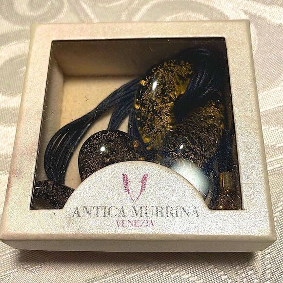 Antica Murrina hand crafted Venetian Glass serpentine pendant necklace - Picture 11 of 11